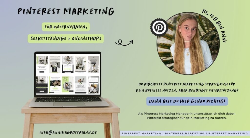 Pinterest Marketing für Unternehmen, Selbstständige und Onlineshops. Du möchtest Pinterest Marketing strategisch für dein Business nutzen, aber benötigst Unterstützung? Dann bist du hier genau richtig!